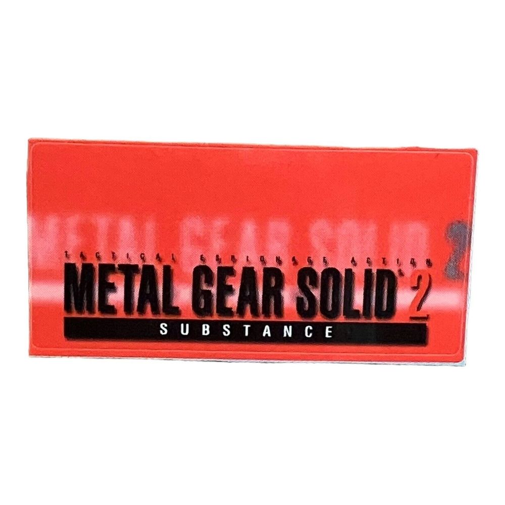 Sony‎ PlayStation 2 PS2 Metal Gear Solid 2: Substance Memory Card Sticker